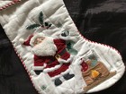 Pottery Barn Kids Candy Cane Lane Santa Stocking White red No Mono New