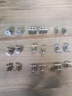 Vintage Lot Of 9 Mixed Brands Cufflinks Gold   Silver Toned Jewelry