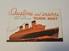 Queen Mary Cunard Line Super Rare Booklet 1936 Questions   Answers Pre-sailing 