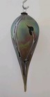 Zweifel Art Glass Hearts   Vines Tear Drop Christmas Ornament Iridescent  Signed