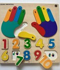 Vtg Preschool Educational Wooden Puzzles Safety Signs   Hand Counting  City Life