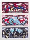 1 Set Of 3 Batman  Superman  Spiderman Fantasy Paper Money One Million Dollars