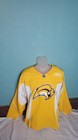 Buffalo Sabres Slug Logo Reebok Nhl Jersey Men s Size Large L Yellow Sewn Logo 