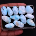 12 Pcs Natural Larimar Top Quality 22mm-28mm Cabochon Untreated Loose Gemstones