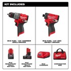 M12 Fuel 12-volt Li-ion Brushless Cordless Hammer Drill   Impact Driver Combo Ki
