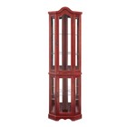 Lighted Corner Curio Cabinet Glass Display Cabinet With Doors Adjustable Shelves