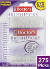 Doctors Brushpicks Interdental Brushes And Dental Picks 275 Count