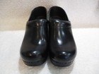 Women s  Dansko  Black Leather  Stapled Clogs  Shoes  Size 38 Or 7 5 To 8