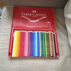 Faber-castell 36 Multicolor Watercolour Pencils Set In Red Tin Box