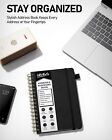 Large Print Leather Address Book With Alphabetical Tabs Organize Safely Black