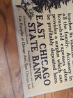 East Chicago State Bank Xmas Lady 1920s Trolley Card Paper Sign Rare Ad Antique