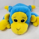 Ty 1998 Swinger The Monkey Plush Blue Yellow Pillow Pals Stuffed Animal Toy