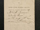 1869 U s  Internal Revenue Annual Taxes William Gesner Pennsylvania