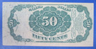 1875 Us Fifty Cents  50c  Fractional Currency 5th Issue Crisp Au Condition