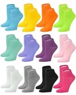 Gelante 12-pair Women s Ankle Socks  Colorful One Size Assorted Colors