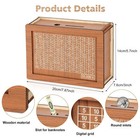Cash Vault Wooden Savings Box Wooden Cash Saver Money Saving Box 10000 Dollars