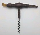 Antique 19th C  Victorian Corkscrew W rosewood Handle  Blade   Dusting Brush