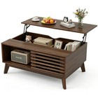 Mid Century Modern Coffee Table Lift Top Walnut Finish Living Room Furniture