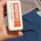Band-aid Sheer Strips Value Pack 70 Bandages Metal Tin  empty 