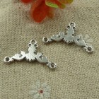 Free Ship 170 Pcs Tibetan Silver Flower Connectors 26x14mm L-3128