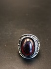  ingenious Chinese Handmade Miao Silver Copper Statue Ring C14