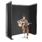 Photography Backdrop Stand Background Decor With Black Cloth Foldable Structure