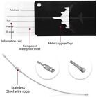 Silver Metal Luggage Tag Label Id Suitcase Bag Baggage Travel Airplane Travel