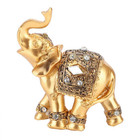 Elephant Statue  Feng Shui Lucky Elephant Figurine golden Elegant Elephant Sc   