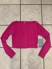 Nwt Antonio Melani Hot Pink Swim Cardigan Jacket New Size S