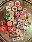 Lot Of 50 Thread Spools Vintage Wooden Wood Sewing Various Sizes Empty No Thread