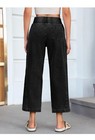 Cicy Bell Barrel Jeans For Women Trendy High Waisted Wide Leg  Black Sz 2