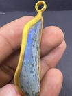 Ancient Rare Old Beautiful Blue Color Patina On Top Roman Glass Amulet Pendent