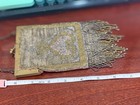 French Microbeaded Evening Purse Steel Bead Fringe Bag Antique C1900s