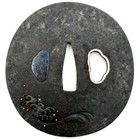 Tsuba     Dragon And Wave     Late Edo Nihonto Samurai Antique Japanese Sword Katana