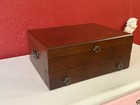 Reed   Barton Anti-tarnish Wood Silverware Flatware Storage Chest Box W drawer