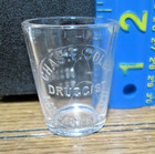 Rare Antique Druggist Dose Cup Apothecary Glass Chas F Colby Lancaster Nh