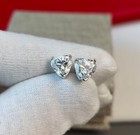 Gra Certified 1 00 Ct To 8 00 Ct Heart Shape Moissanite Stud Earrings Push Back