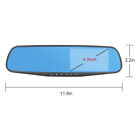 4 3   Car 1080p Dual Lens Auto Dvr Mirror Dash Cam Recorder rear View Backup Cam