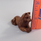 Japanese Boxwood Netsuke Carved Lion Shishi Figurine Signed Vintage
