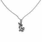 Baby Bunny Charm Necklace - Surgical Steel Charm   Rolo Chain - Lobster Clasp
