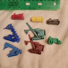 9 Plastic Vintage Farm Equipment Convey Trucks Tractors Plane 1950s