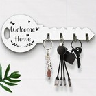 Wooden Key Holder Rack Wall Mounted Key Organiser Hangers Hook For Hat Coat Keys