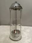 Vintage Tablecraft Drinking Straw Holder Dispenser Glass With Metal Lid  Taiwan