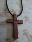 Wooden Cross Necklace Men