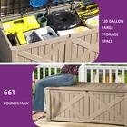 120 Gallon Outdoor Storage Container Deck Storage Container Patio Garden Box