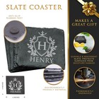 Personalized Slate Square Coaster Set Of 4 - Custom Gift Coasters For Home