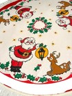 Vtg Mcm Handmade Kitschy Bucilla Santas Lantern Tree Skirt Christmas Jeweled