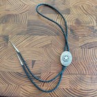 Manuel Lewis Navajo Sterling Silver Lone Star Themed Bolo Tie