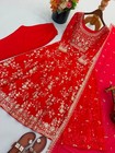 Designer Gown Salwar Kameez Anarkali Suit Indian Pakistani Bollywood Party Dress