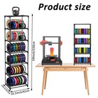 Fmoacen 7-tier Modular 3d Printer Filament Storage 16 5 X 12 X 59 Inch  Black